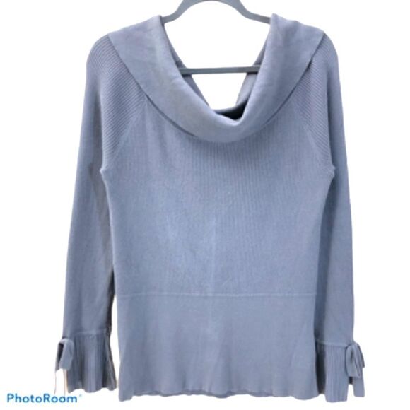 NY & Company Ribbed Sweater with a Cowl Neck.  Size L. - Picture 1 of 5